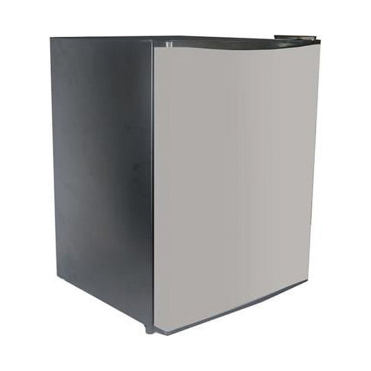 1.72 cu ft. Compact Refrigerator. Stainless Steel & Black
