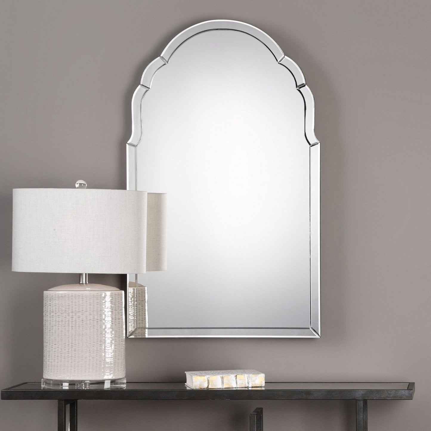 09149-Uttermost-Brayden  - 40 inch Frameless Arched Mirror